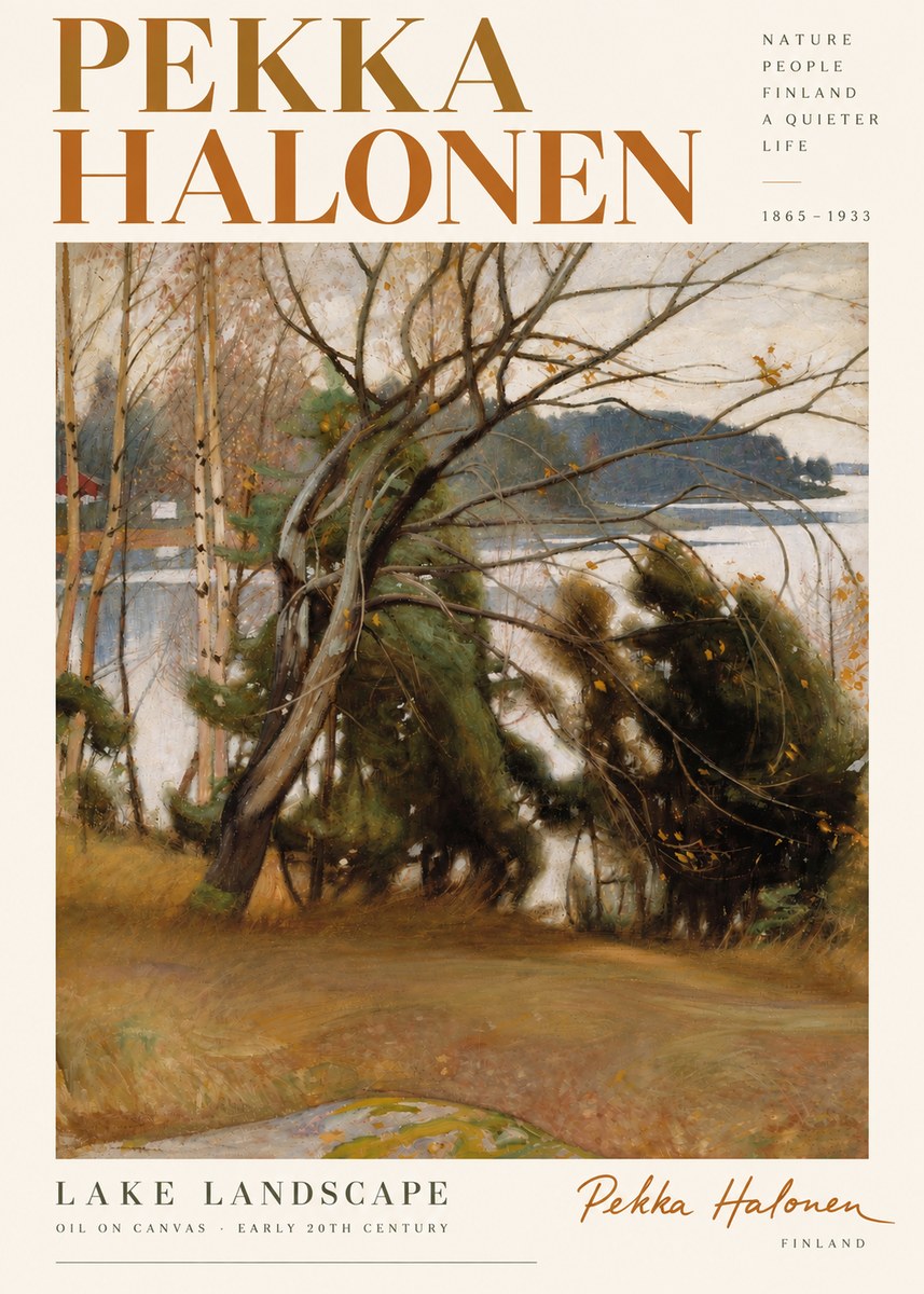Pekka Halonen Lake Landscape No5 - Póster