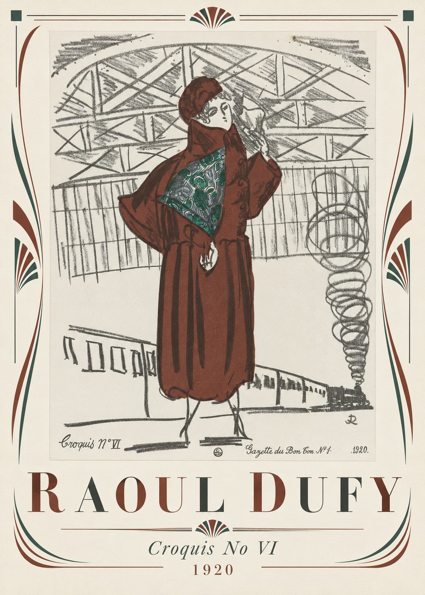 Raoul Dufy Croquis No Vi No4 - Póster