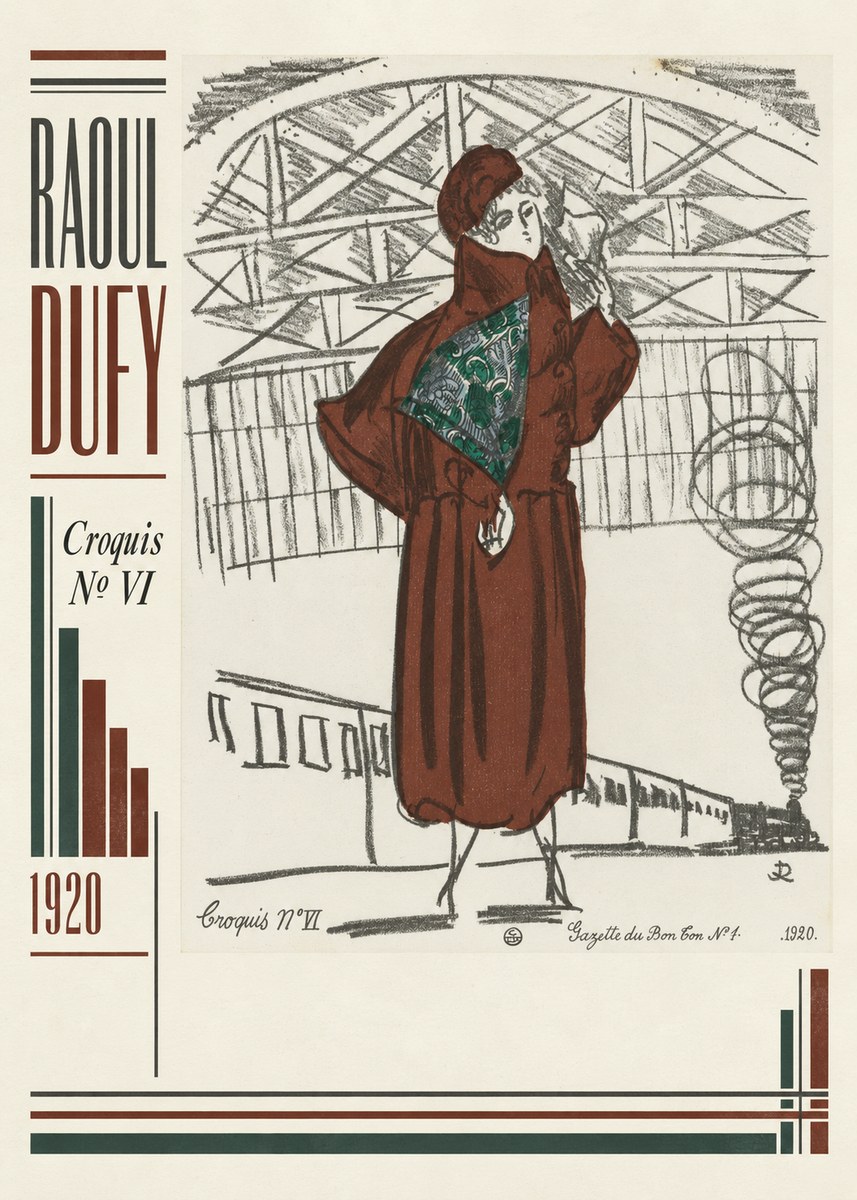 Raoul Dufy Croquis No Vi No5 - Póster