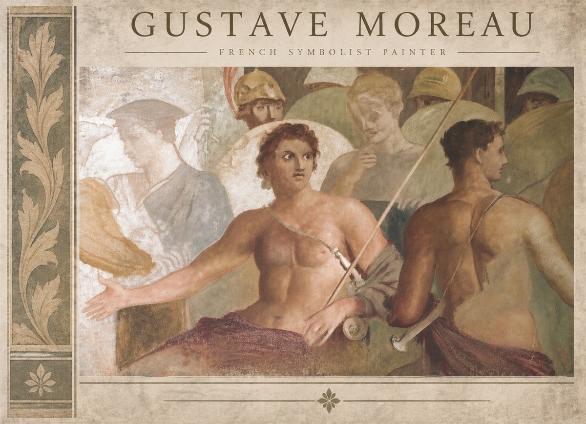 Gustave Moreau Les Prétendants No6 - Póster