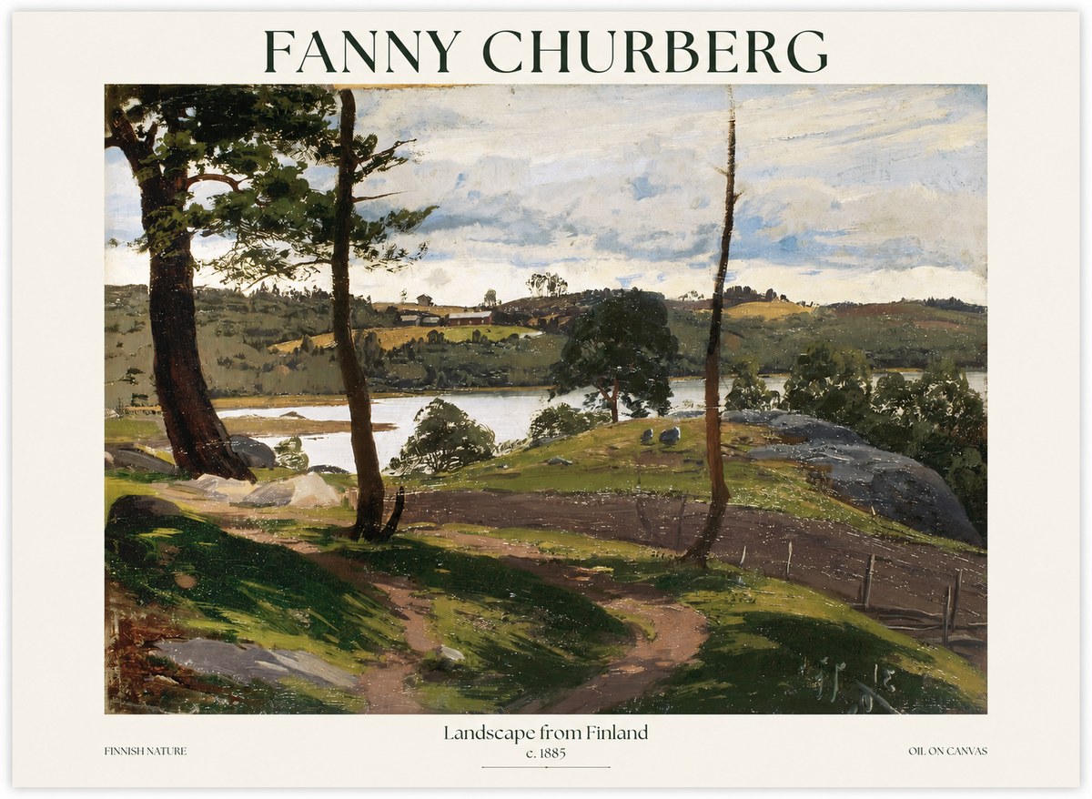 Fanny Churberg Landscape from Finland No1 - Póster