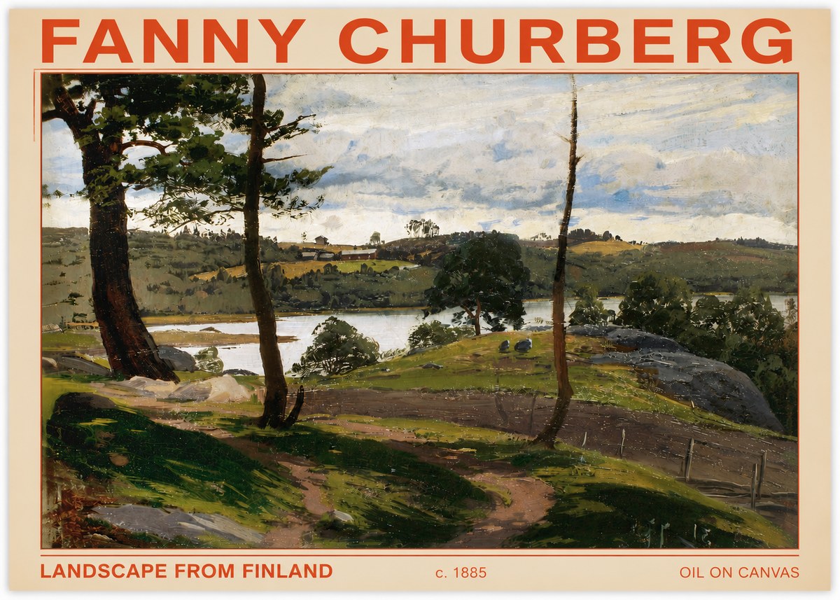 Fanny Churberg Landscape from Finland No3 - Póster
