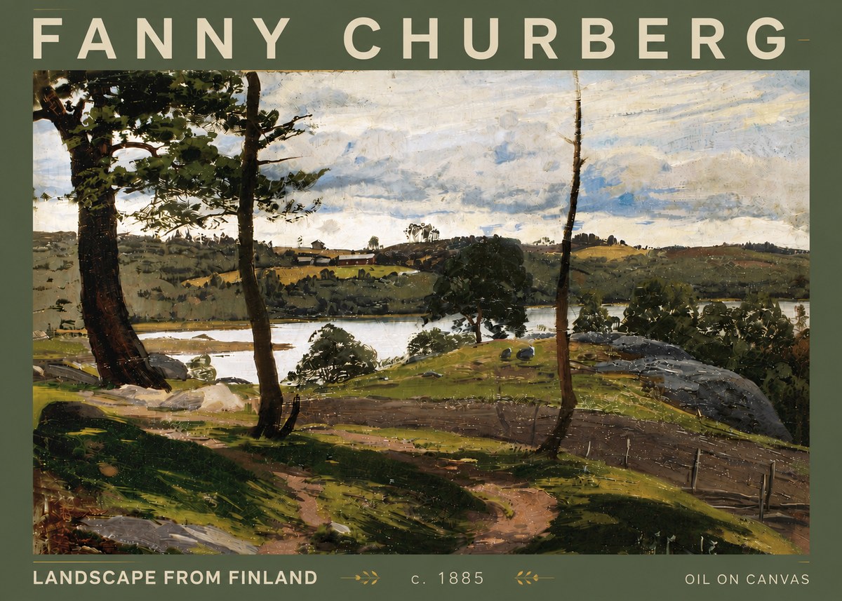 Fanny Churberg Landscape from Finland No5 - Póster