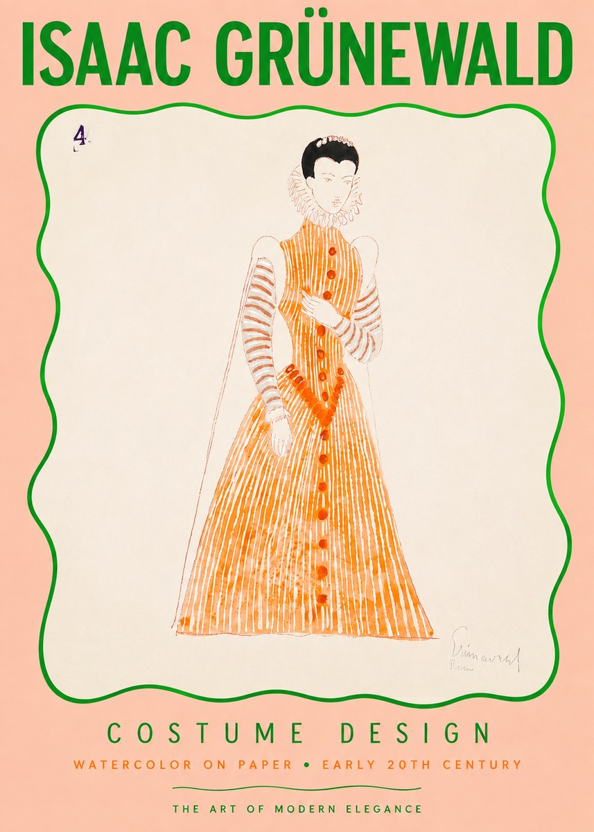 Isaac Grünewald Costume Design VII No3 - Póster