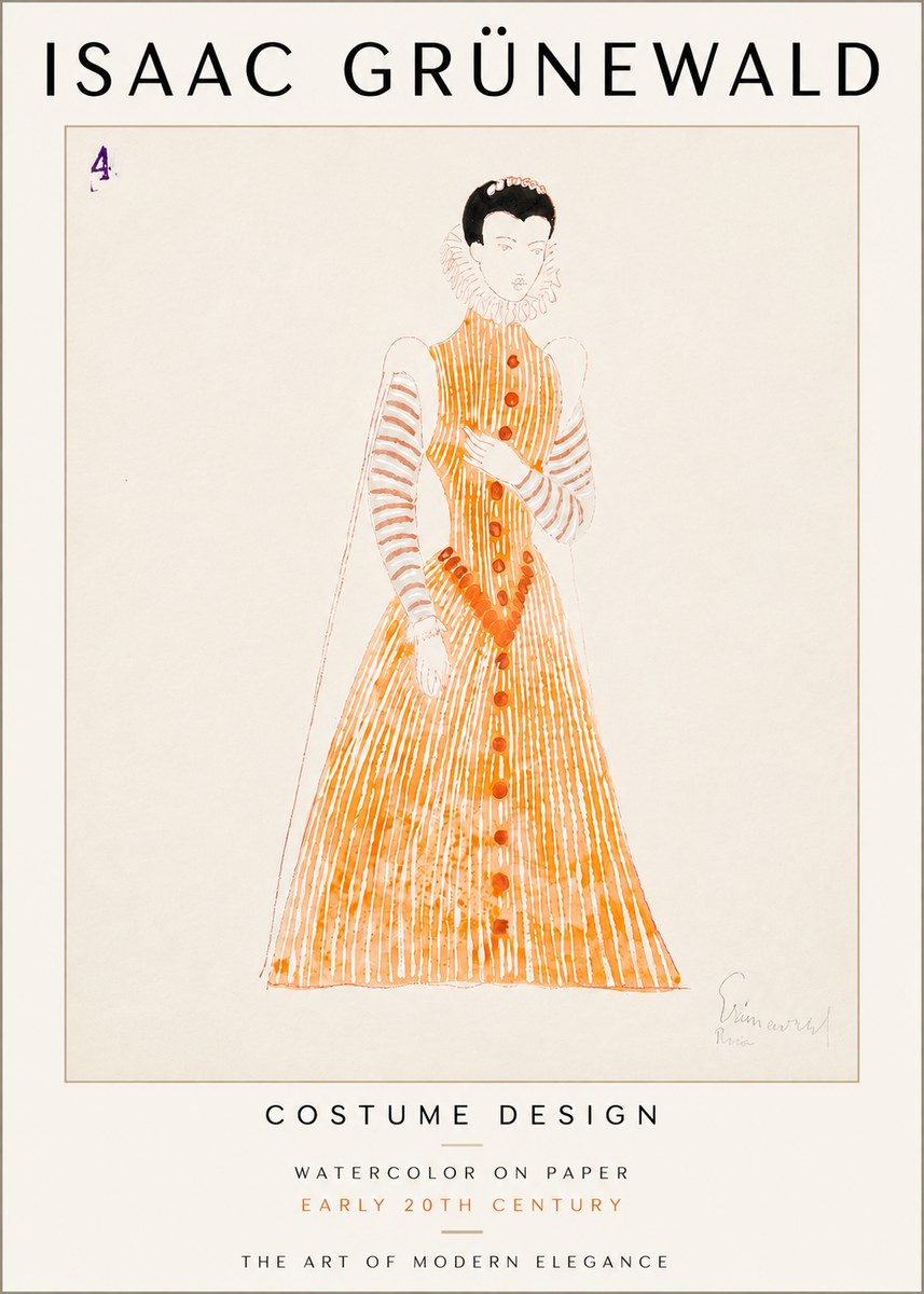 Isaac Grünewald Costume Design VII No6 - Póster