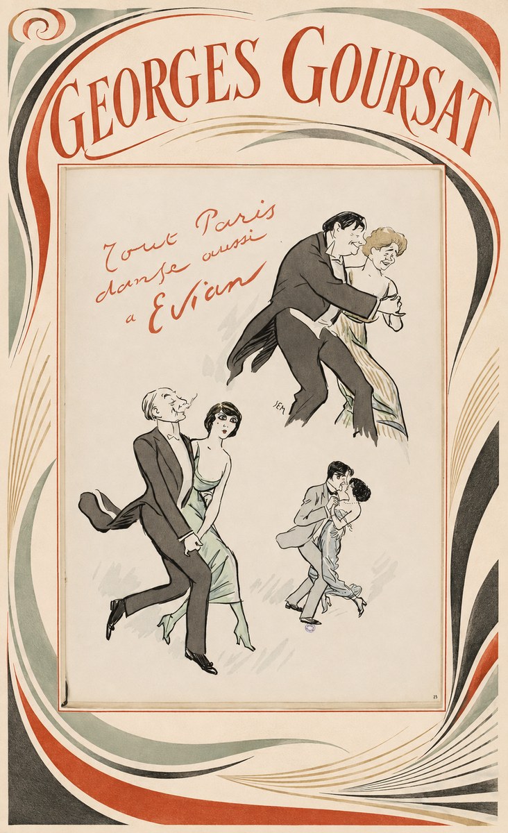 Georges Goursat Tout Paris Danse Aussi À Evian No2 - Póster