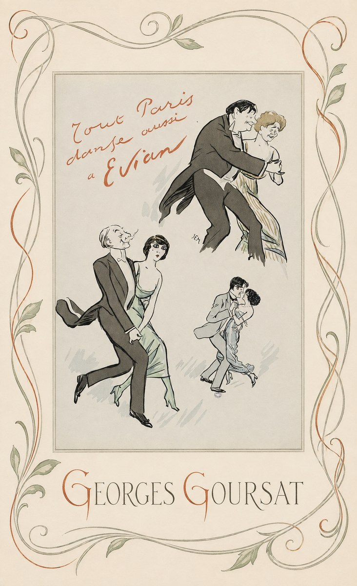 Georges Goursat Tout Paris Danse Aussi À Evian No4 - Póster