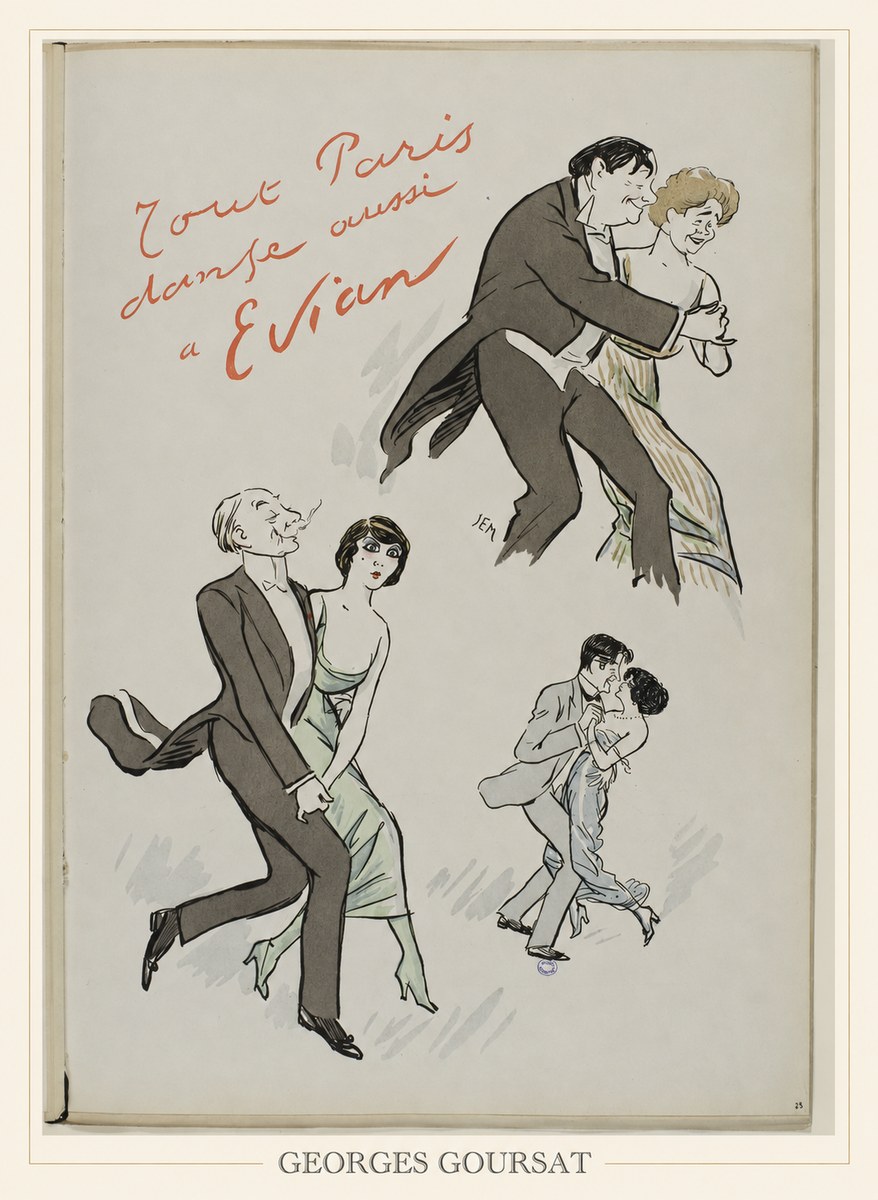 Georges Goursat Tout Paris Danse Aussi À Evian No6 - Póster