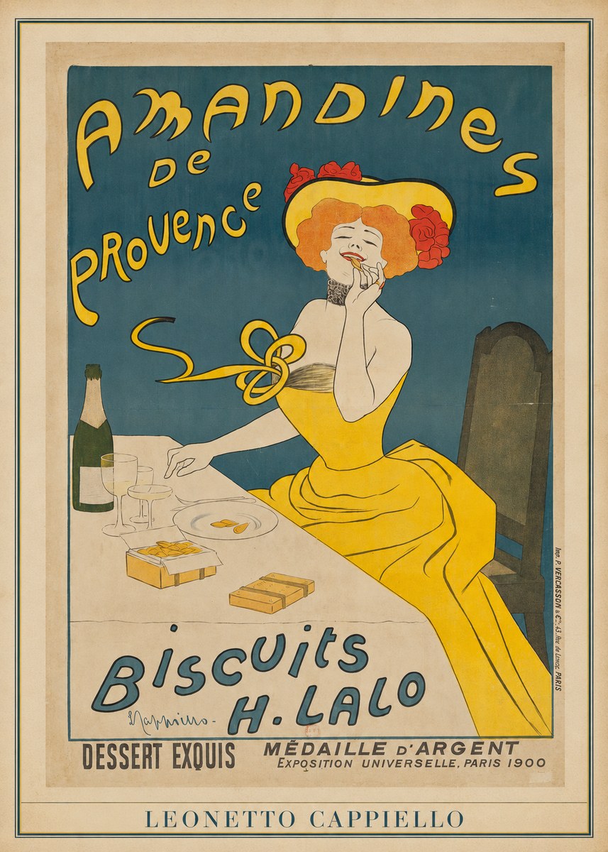Leonetto Cappiello Amandines De Provence Biscuits H. Lalo II No3 - Póster