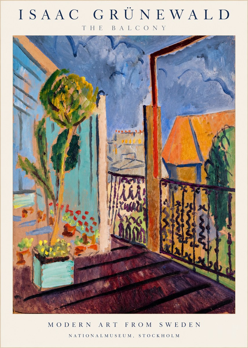 Isaac Grünewald The Balcony No1 - Póster