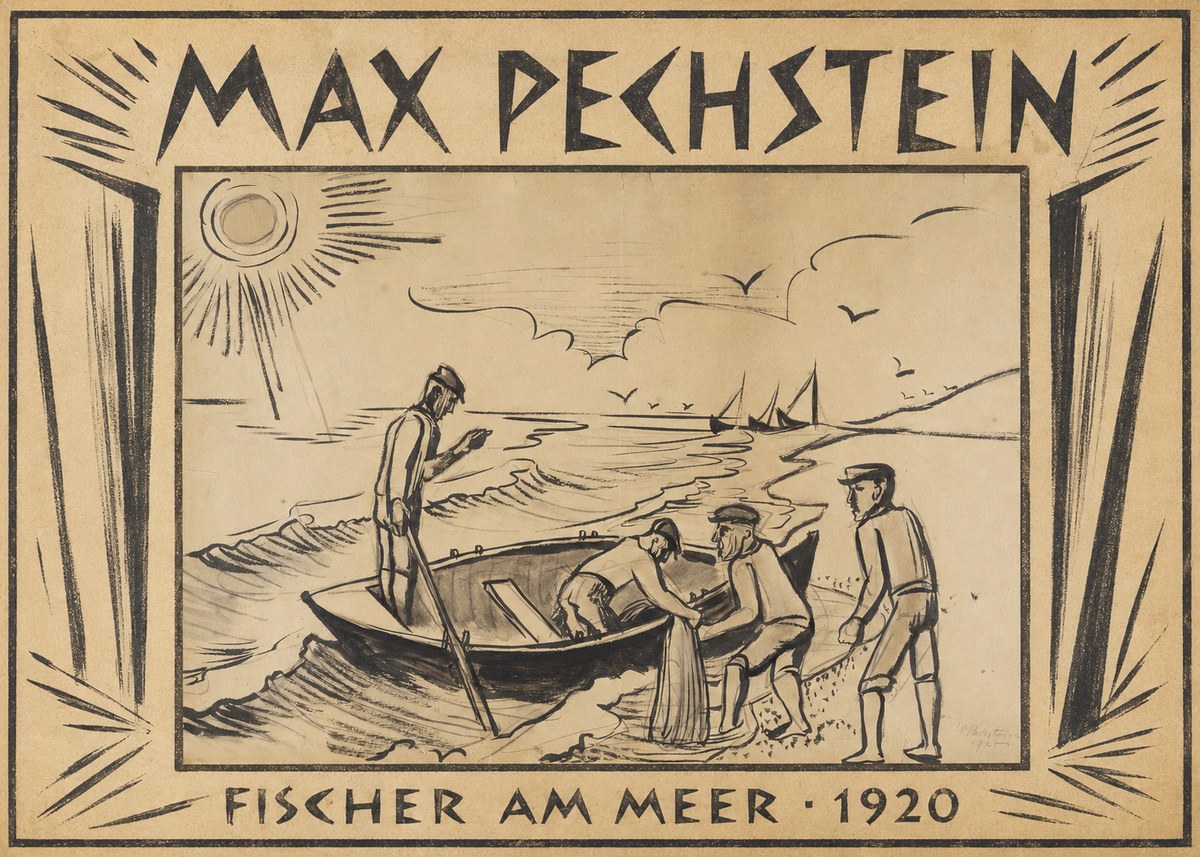Max Pechstein Fischer Am Meer - 1920 No1 - Póster