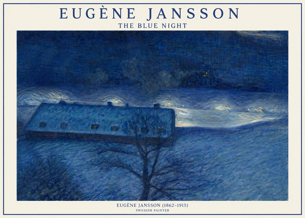 Eugène Jansson The Blue Night No1 - Póster