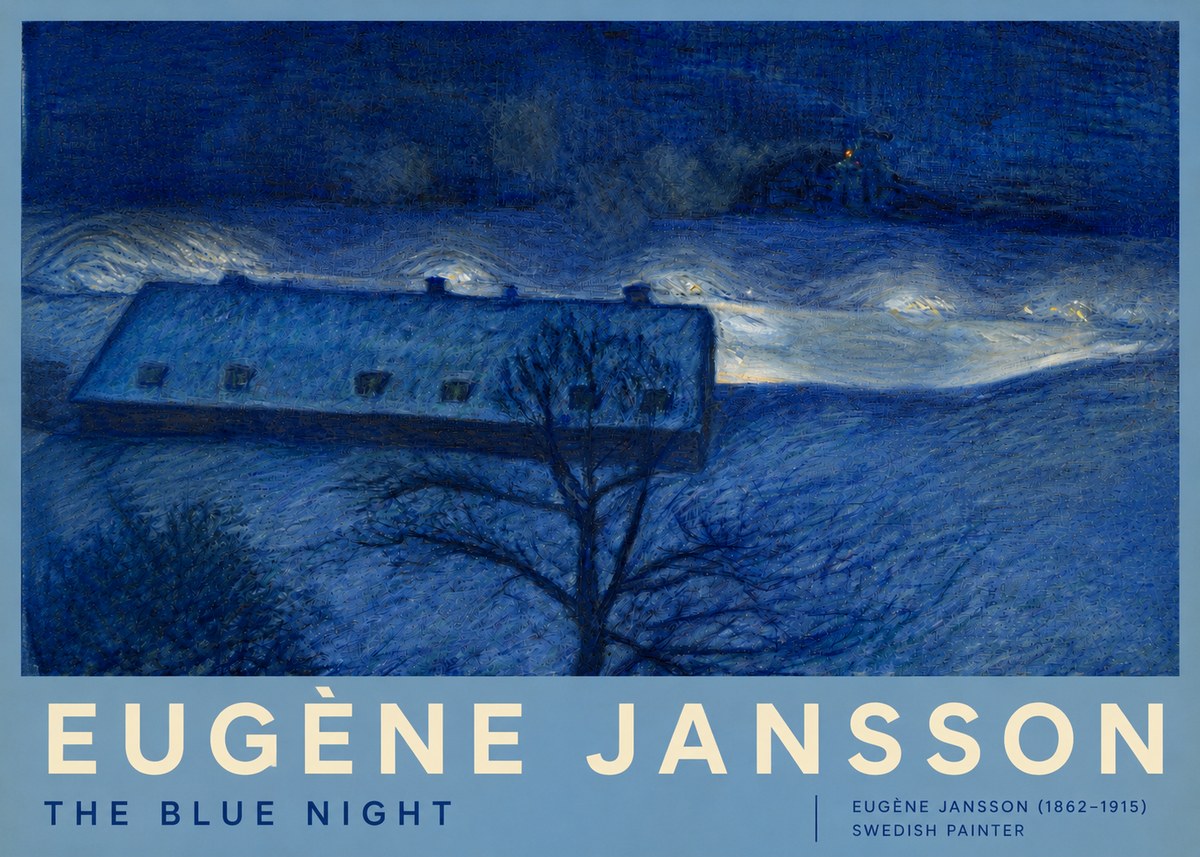 Eugène Jansson The Blue Night No3 - Póster