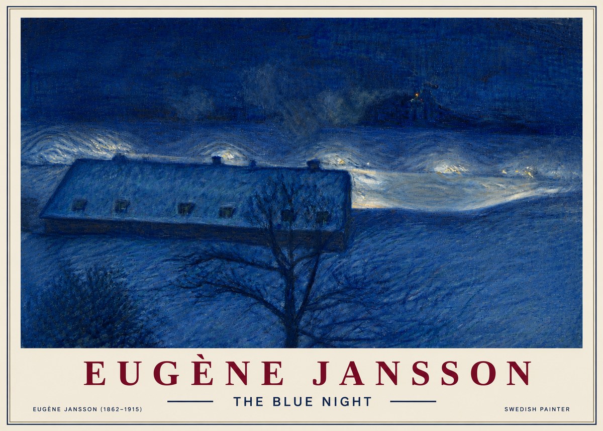 Eugène Jansson The Blue Night No4 - Póster