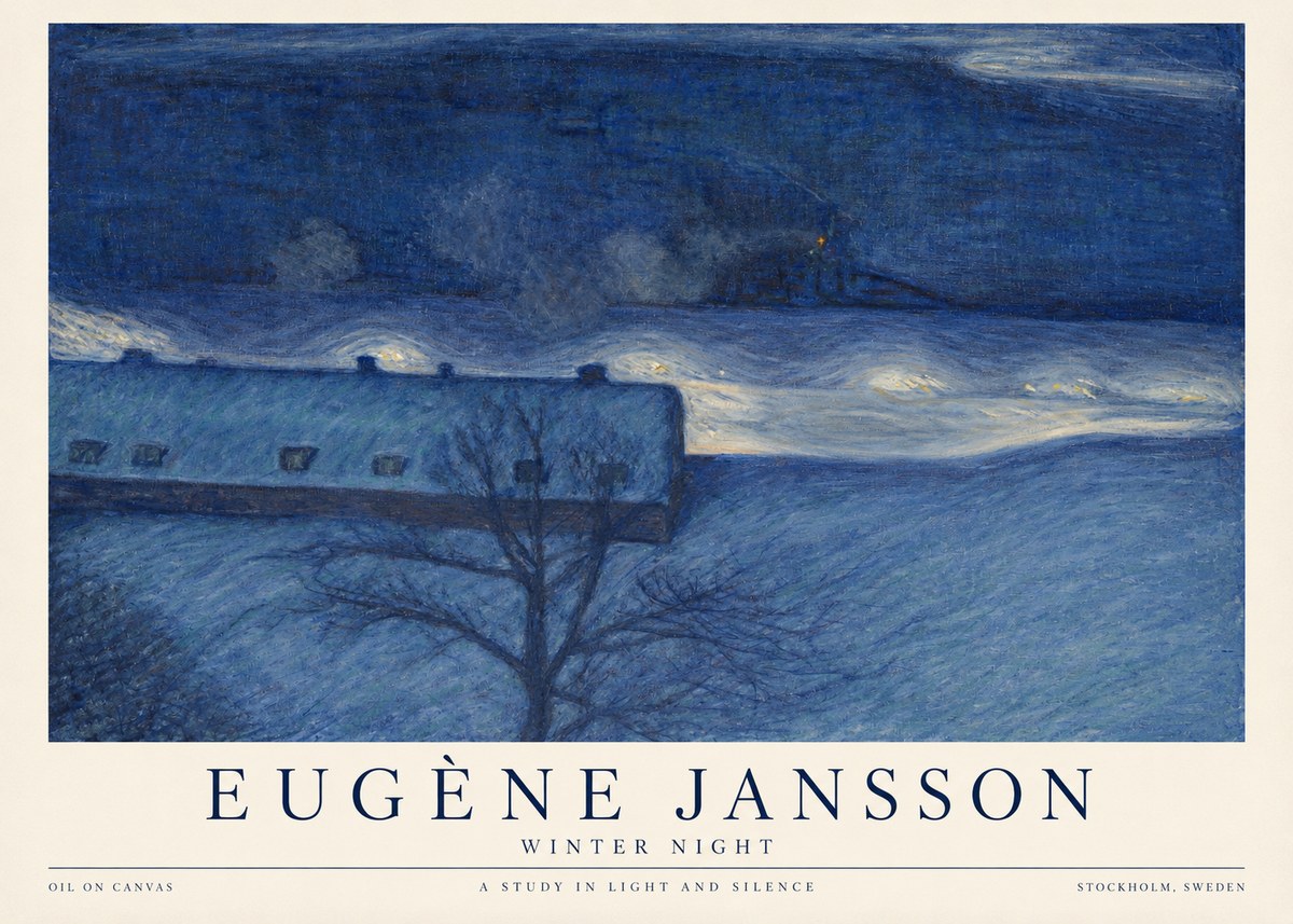 Eugène Jansson The Blue Night No6 - Póster