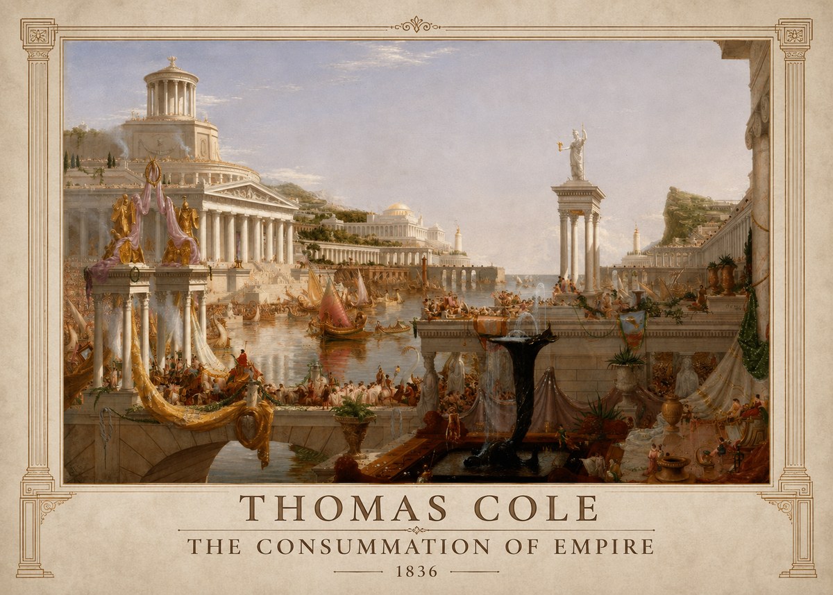 Thomas Cole The Consummation of Empire No1 - Póster