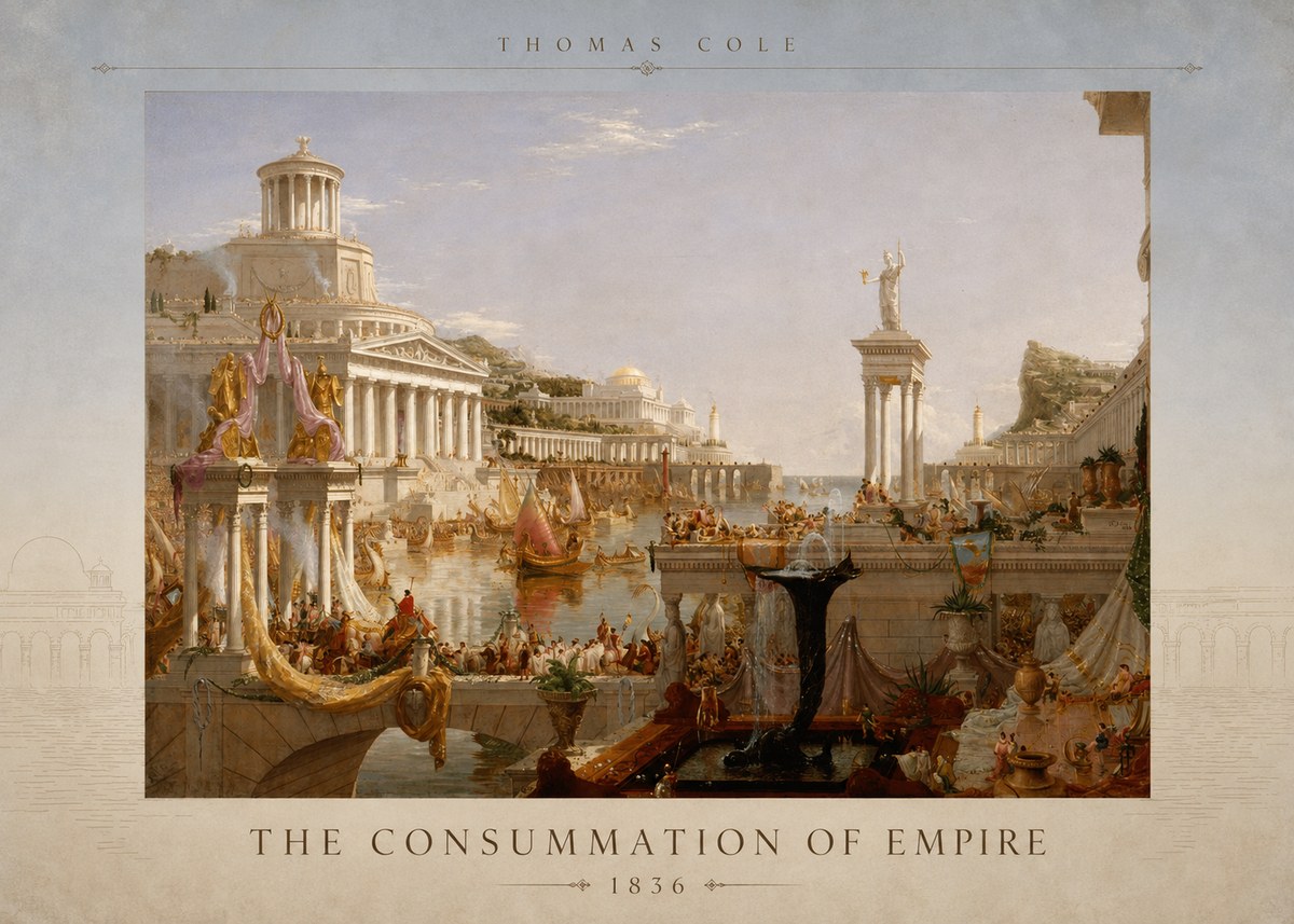 Thomas Cole The Consummation of Empire No3 - Póster