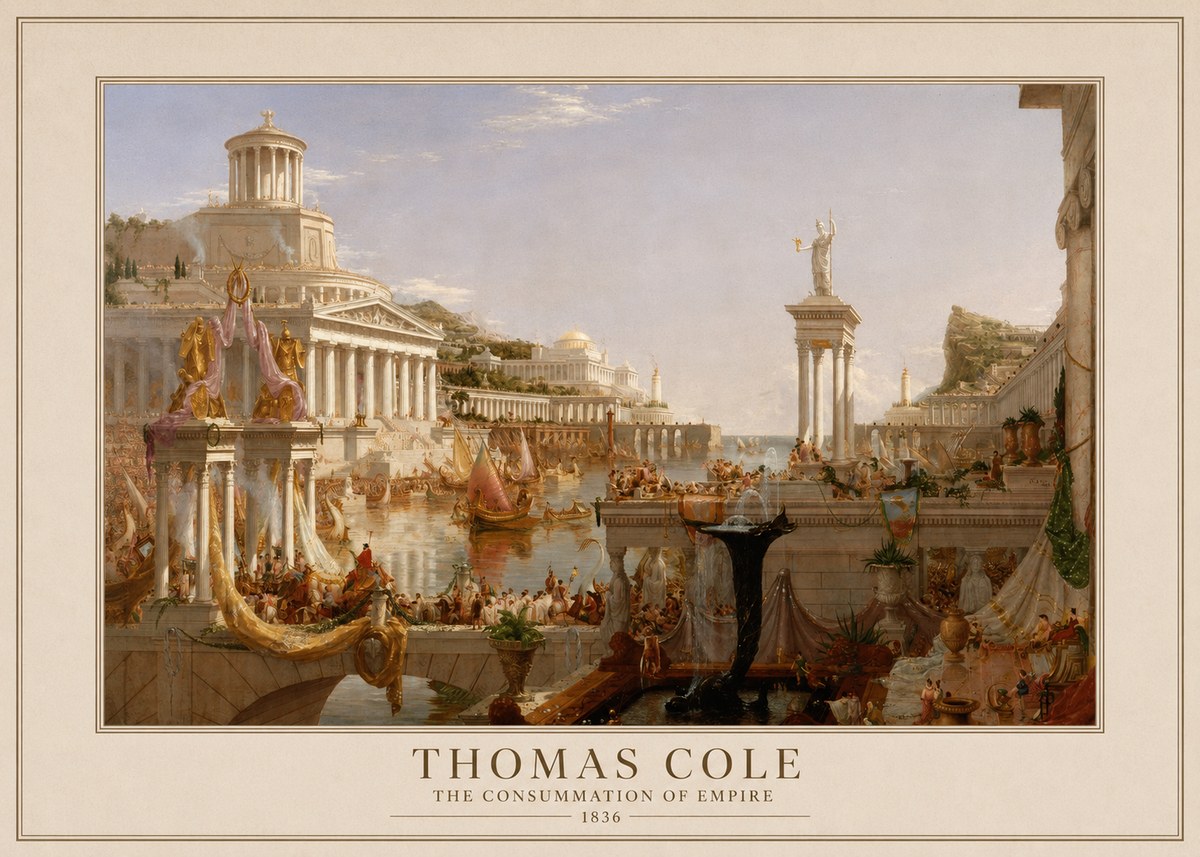 Thomas Cole The Consummation of Empire No4 - Póster