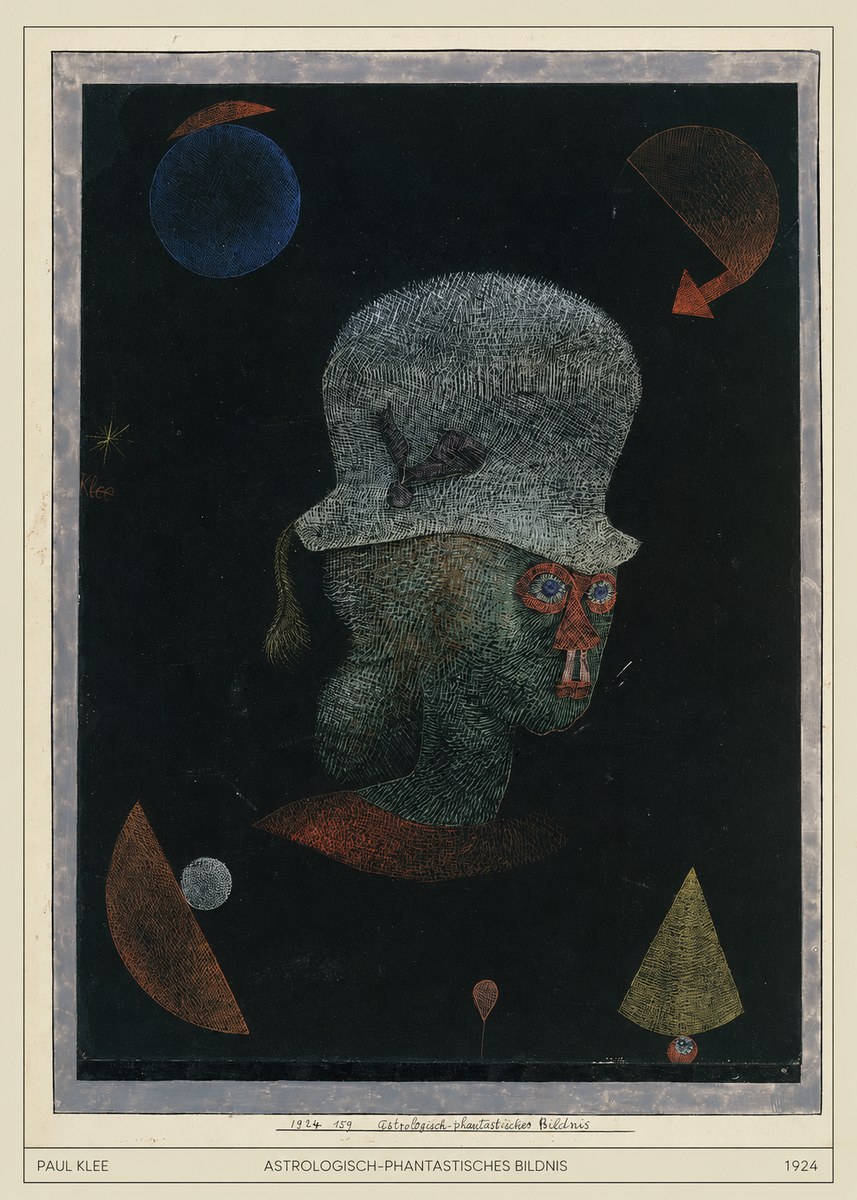 Paul Klee Astrologisch-phantastisches Bildnis No4 - Póster