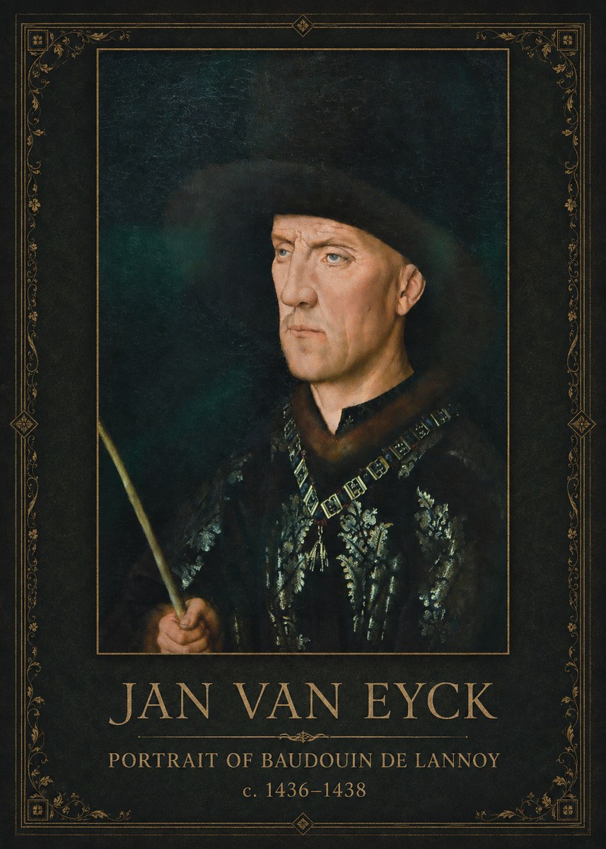 Jan van Eyck Portrait of Baudouin De Lannoy No1 - Póster