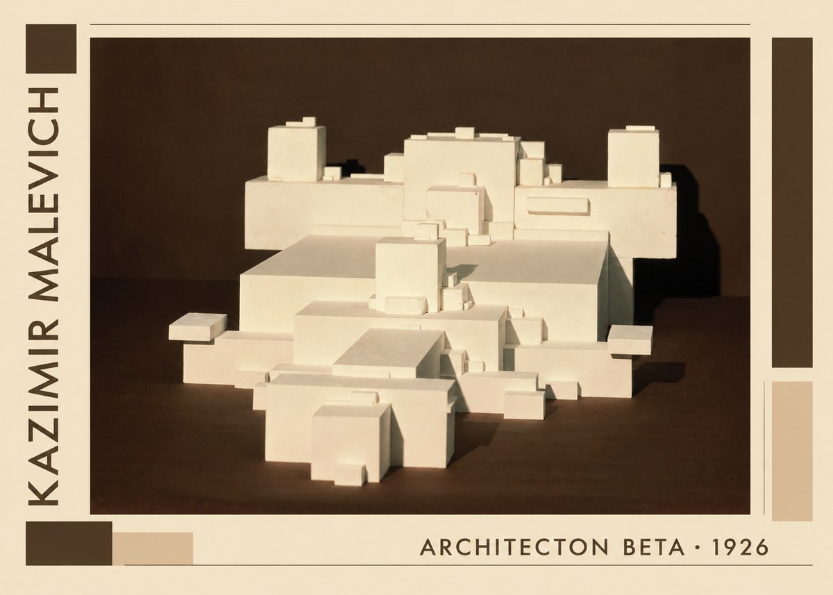 Kazimir Malevich Architecton Beta No1 - Póster