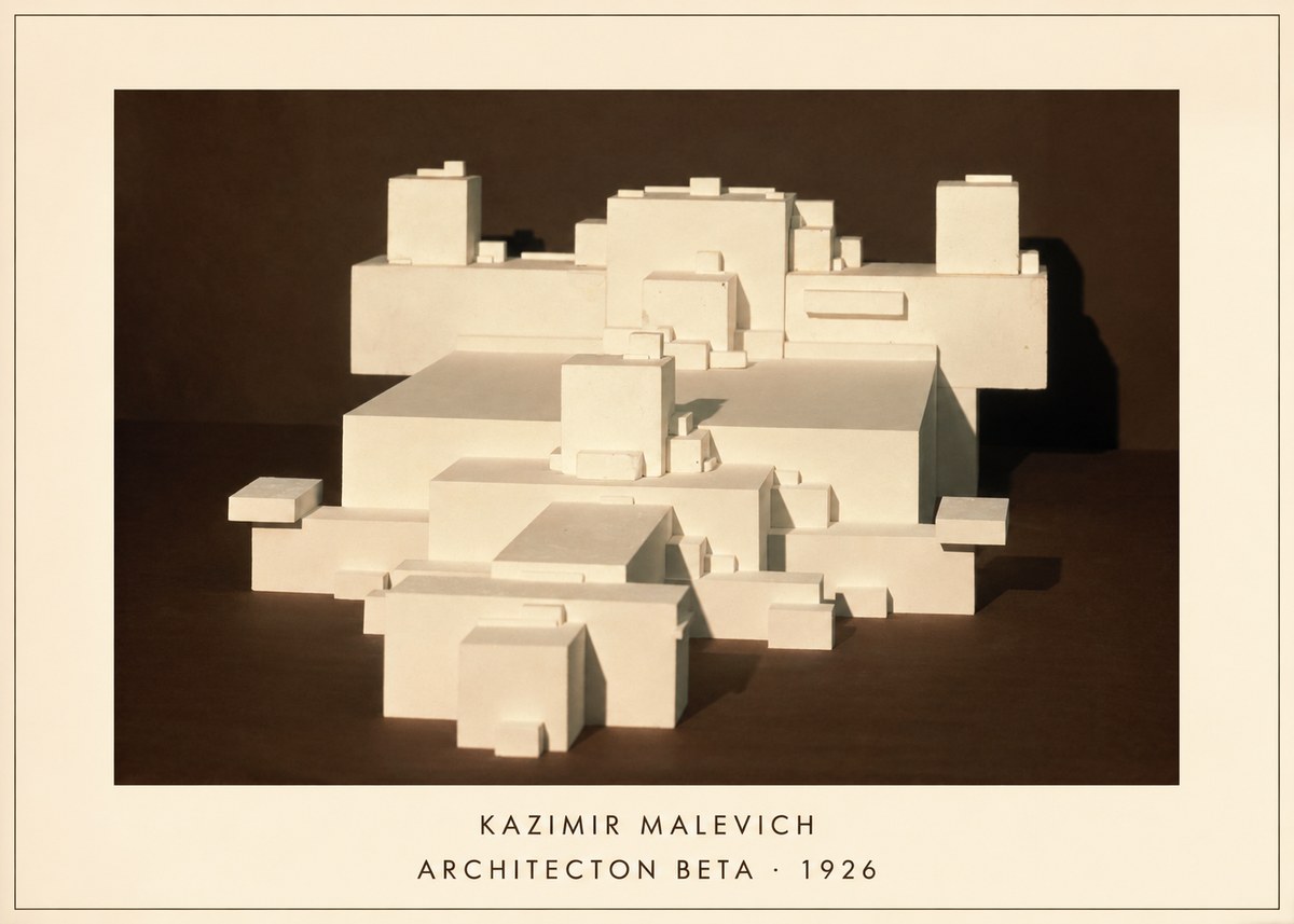 Kazimir Malevich Architecton Beta No4 - Póster