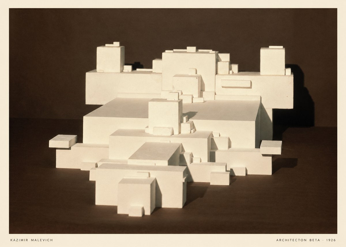Kazimir Malevich Architecton Beta No5 - Póster