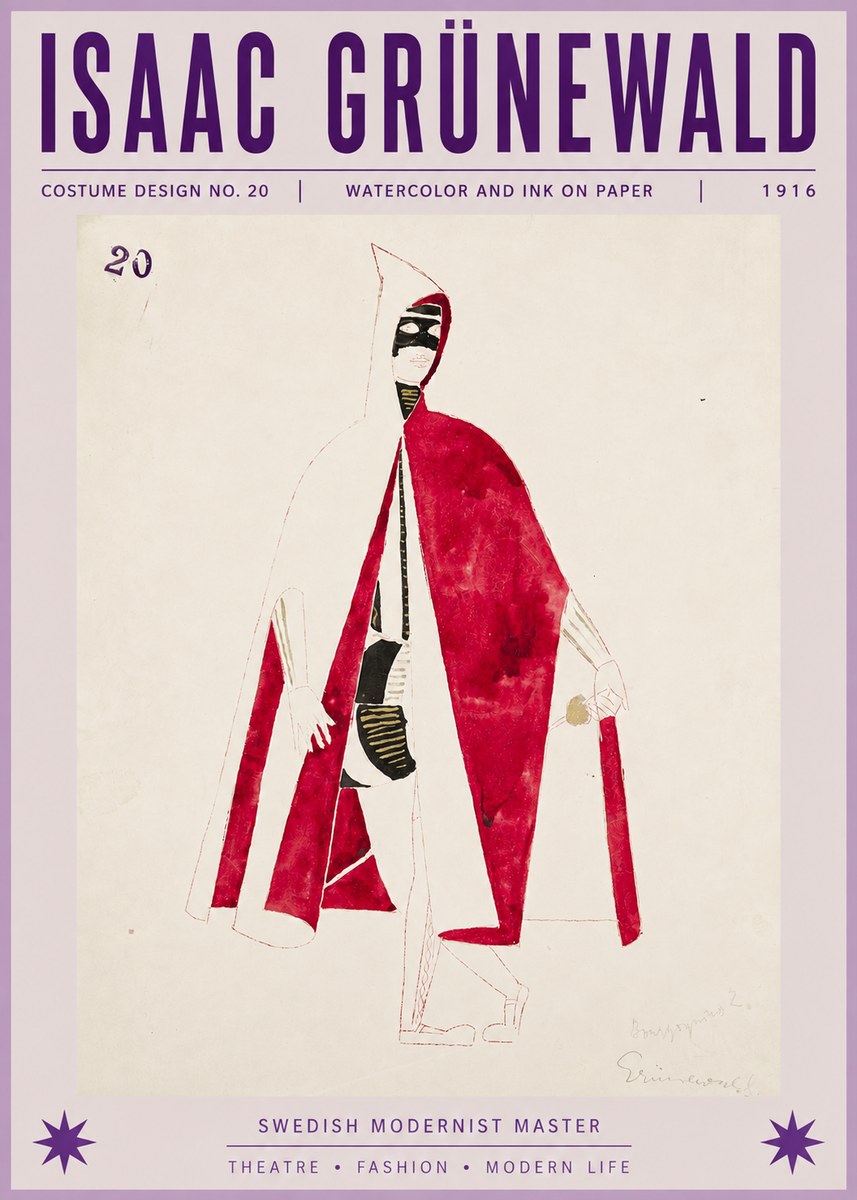 Isaac Grünewald Costume Design No. 20 No6 - Póster