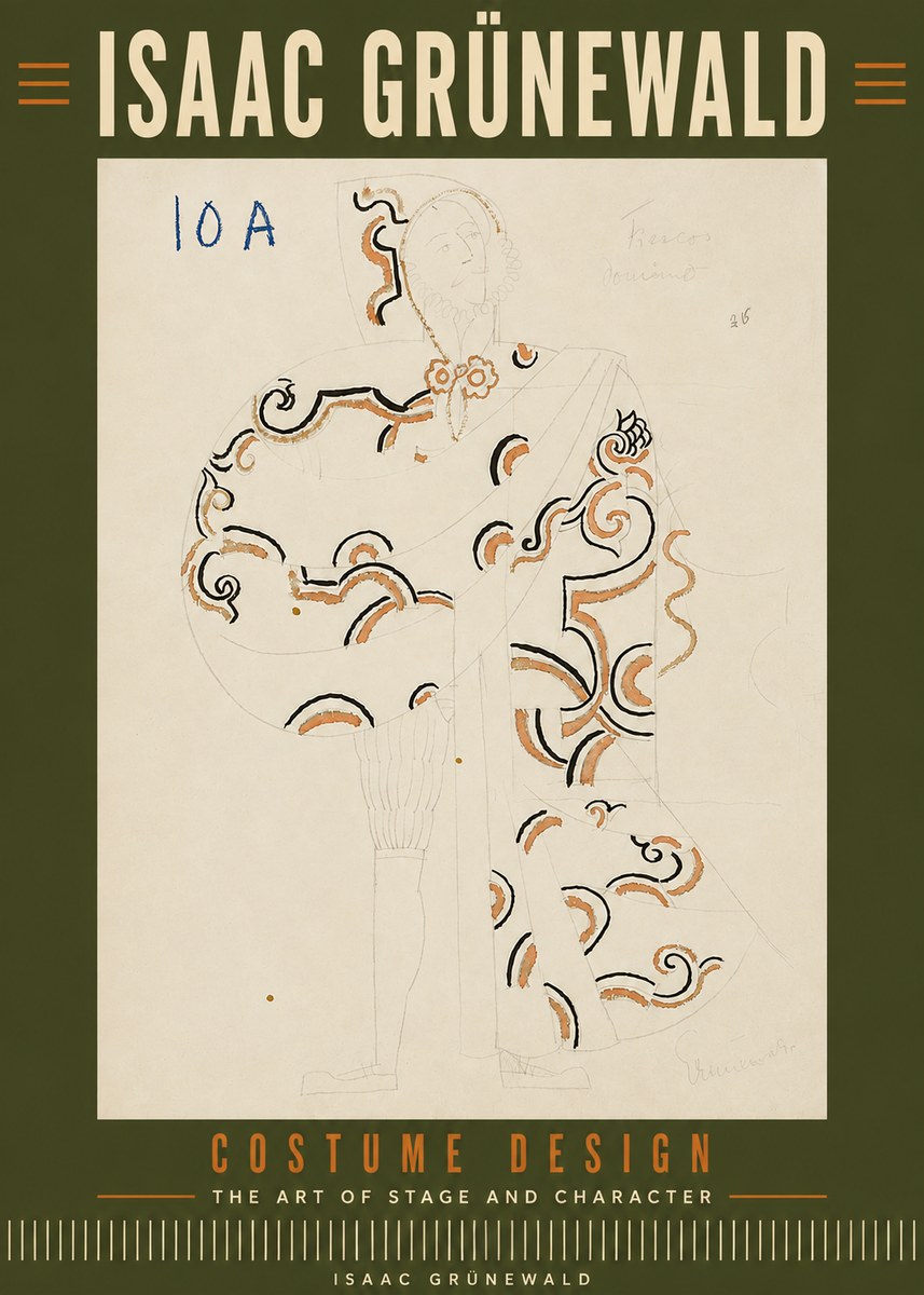 Isaac Grünewald Costume Design VIII No6 - Póster
