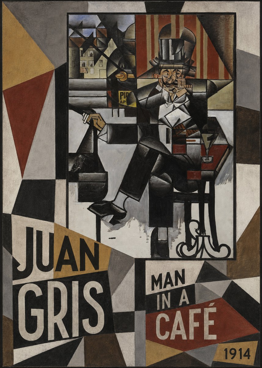 Juan Gris Man in a Café No5 - Póster