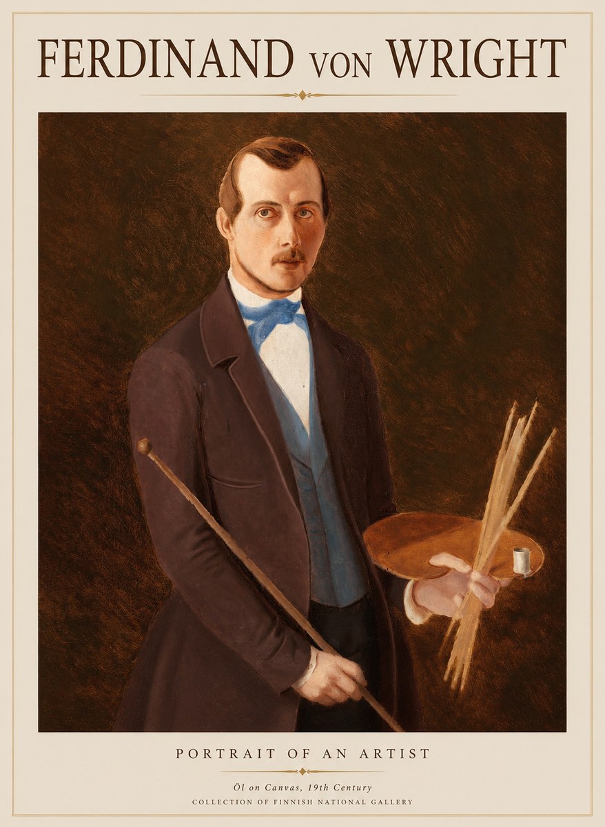 Ferdinand von Wright Portrait of an Artist No1 - Póster