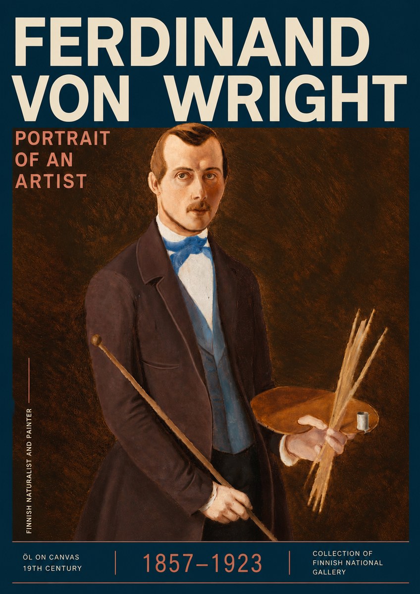 Ferdinand von Wright Portrait of an Artist No3 - Póster