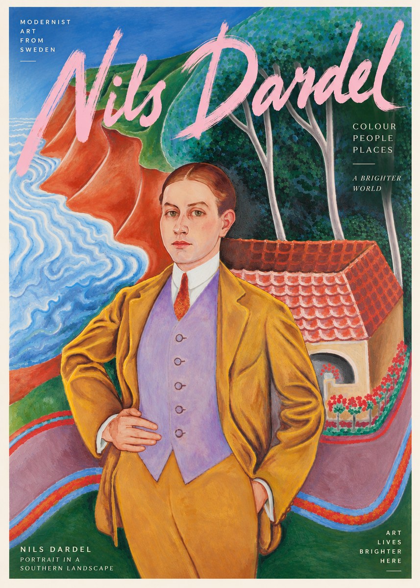 Nils Dardel Portrait in a Southern Landscape No6 - Póster