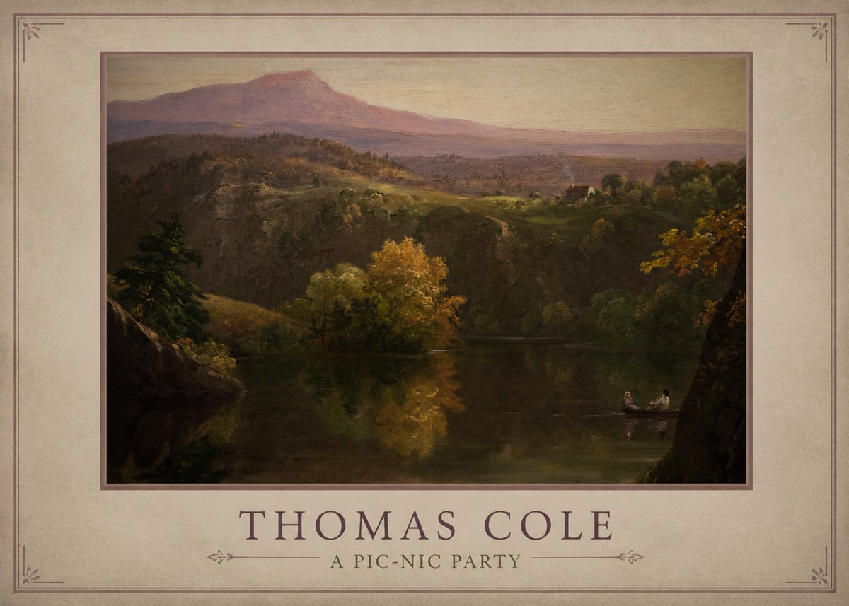 Thomas Cole View of the Catskill Mountains, Early Autumn No3 - Póster