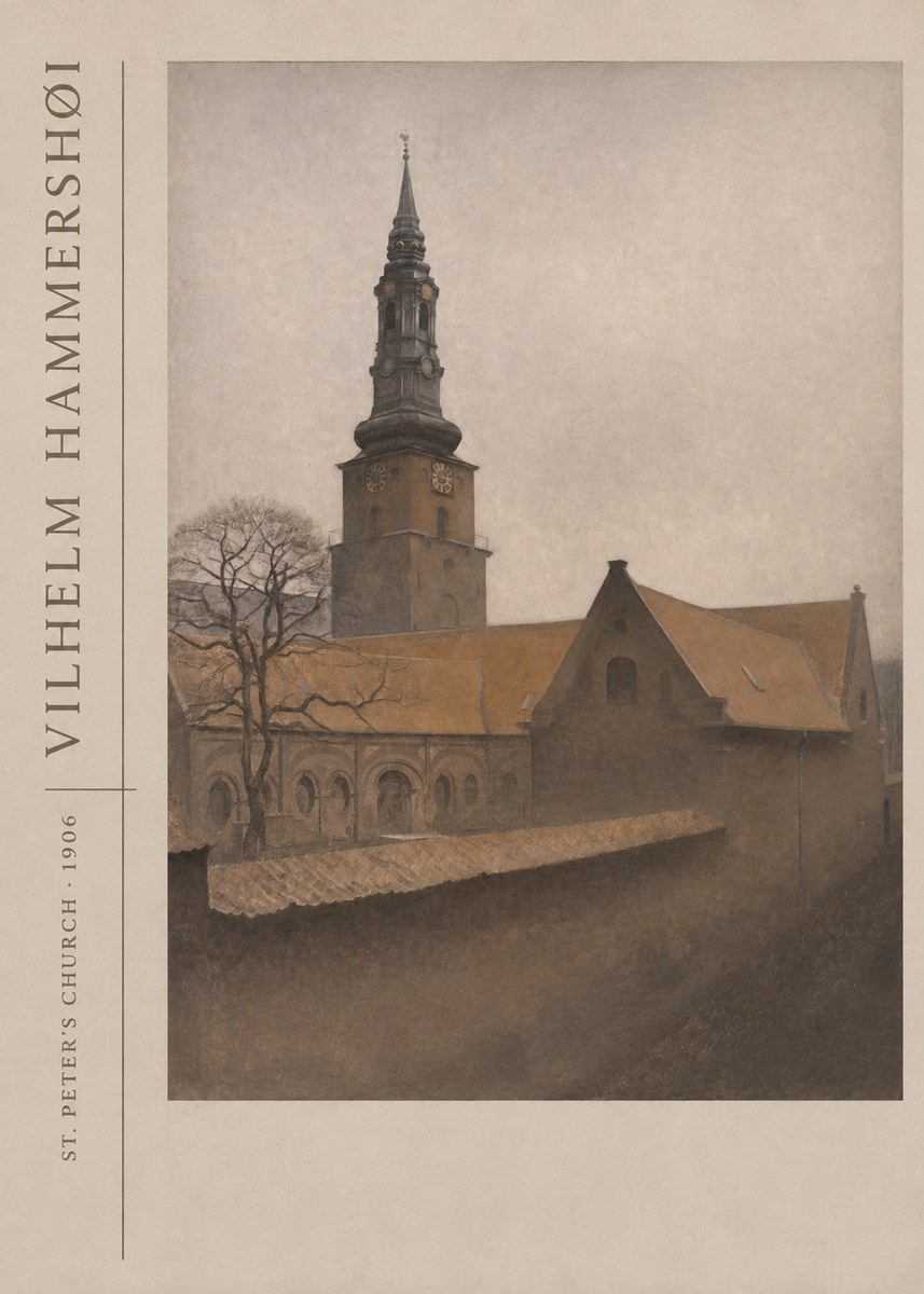 Vilhelm Hammershøi St. Peter's Church No2 - Póster