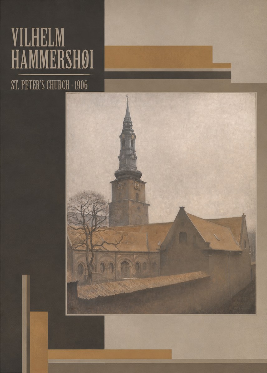 Vilhelm Hammershøi St. Peter's Church No4 - Póster