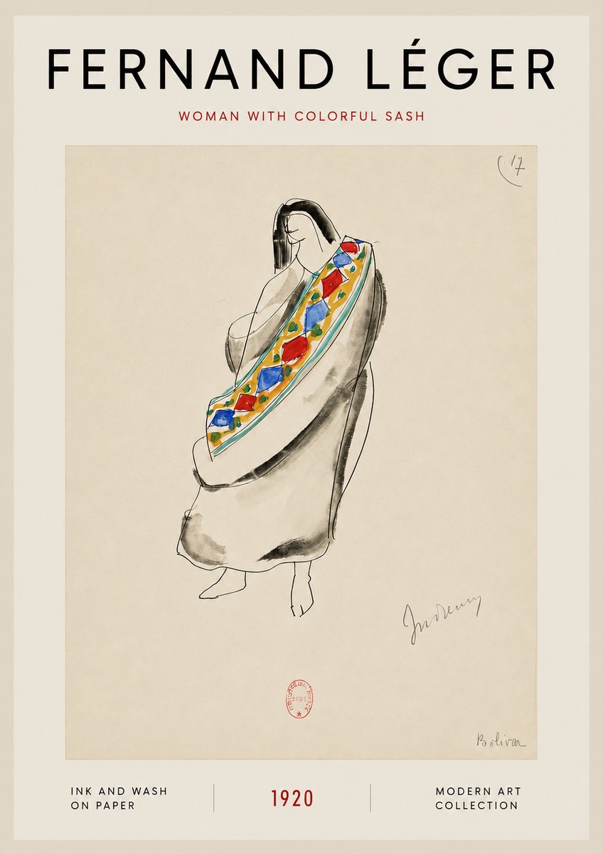 Fernand Léger Indienne, Bolivia No3 - Póster