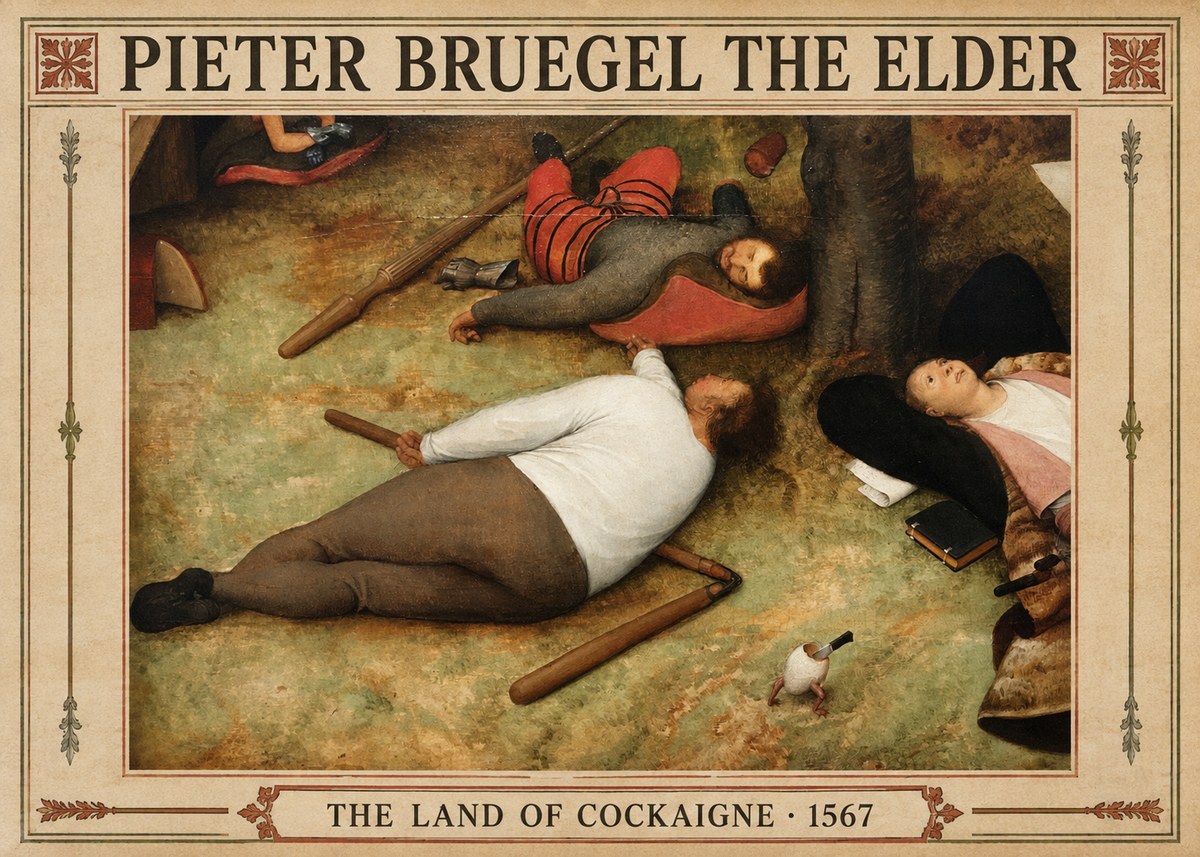 Pieter Bruegel The Land of Cockaigne I No3 - Póster