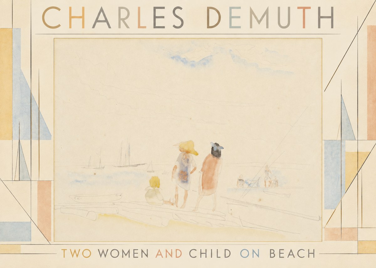 Charles Demuth Two Women and Child on Beach No4 - Póster