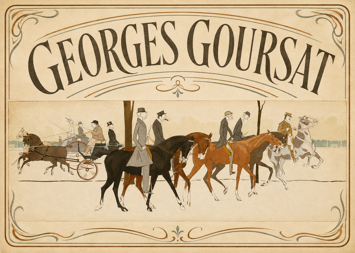 Georges Goursat Equestrian Promenade No3 - Póster