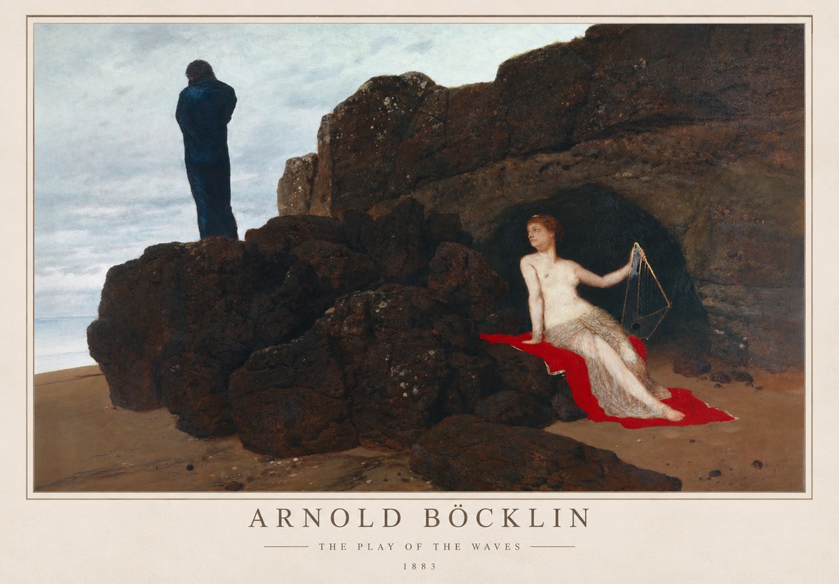 Arnold Böcklin The Play of the Waves No1 - Póster