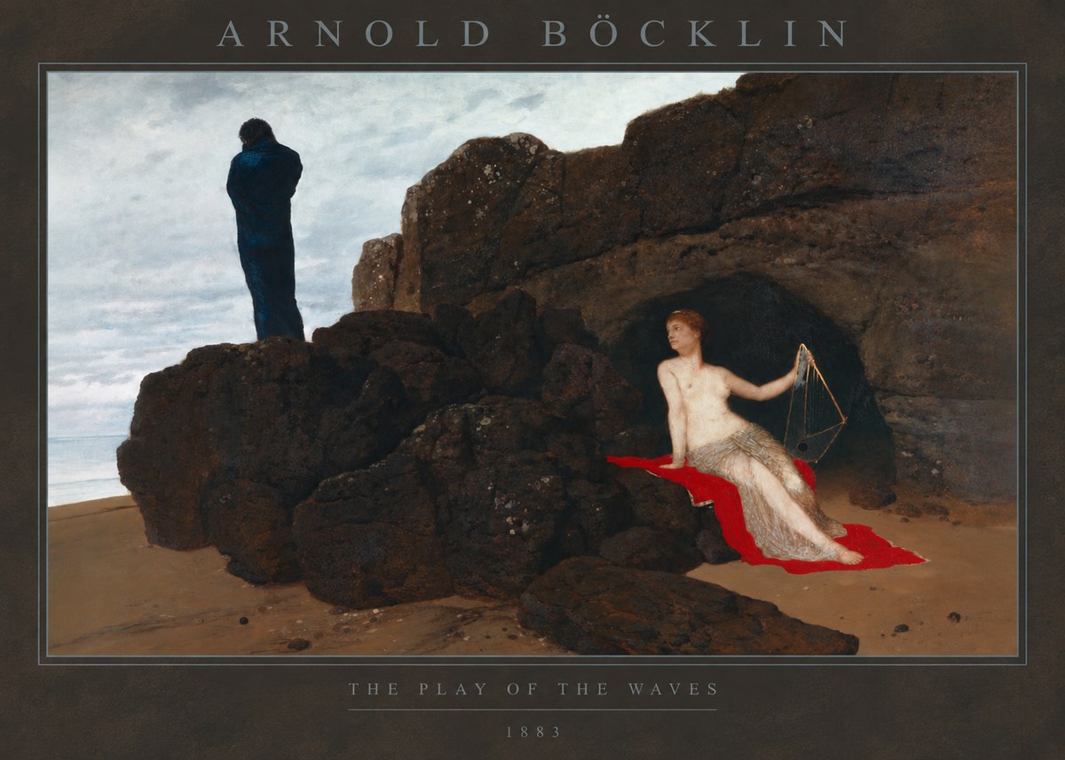 Arnold Böcklin The Play of the Waves No2 - Póster