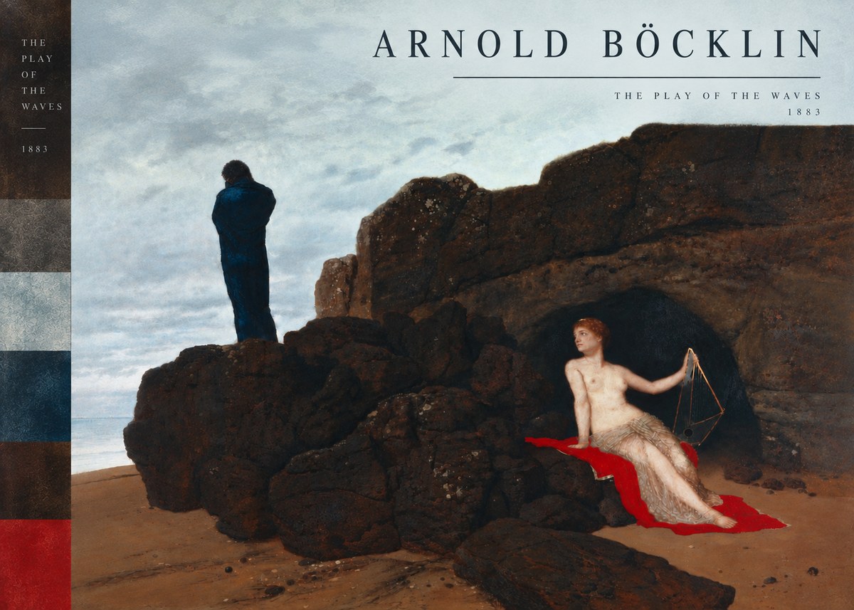 Arnold Böcklin The Play of the Waves No6 - Póster
