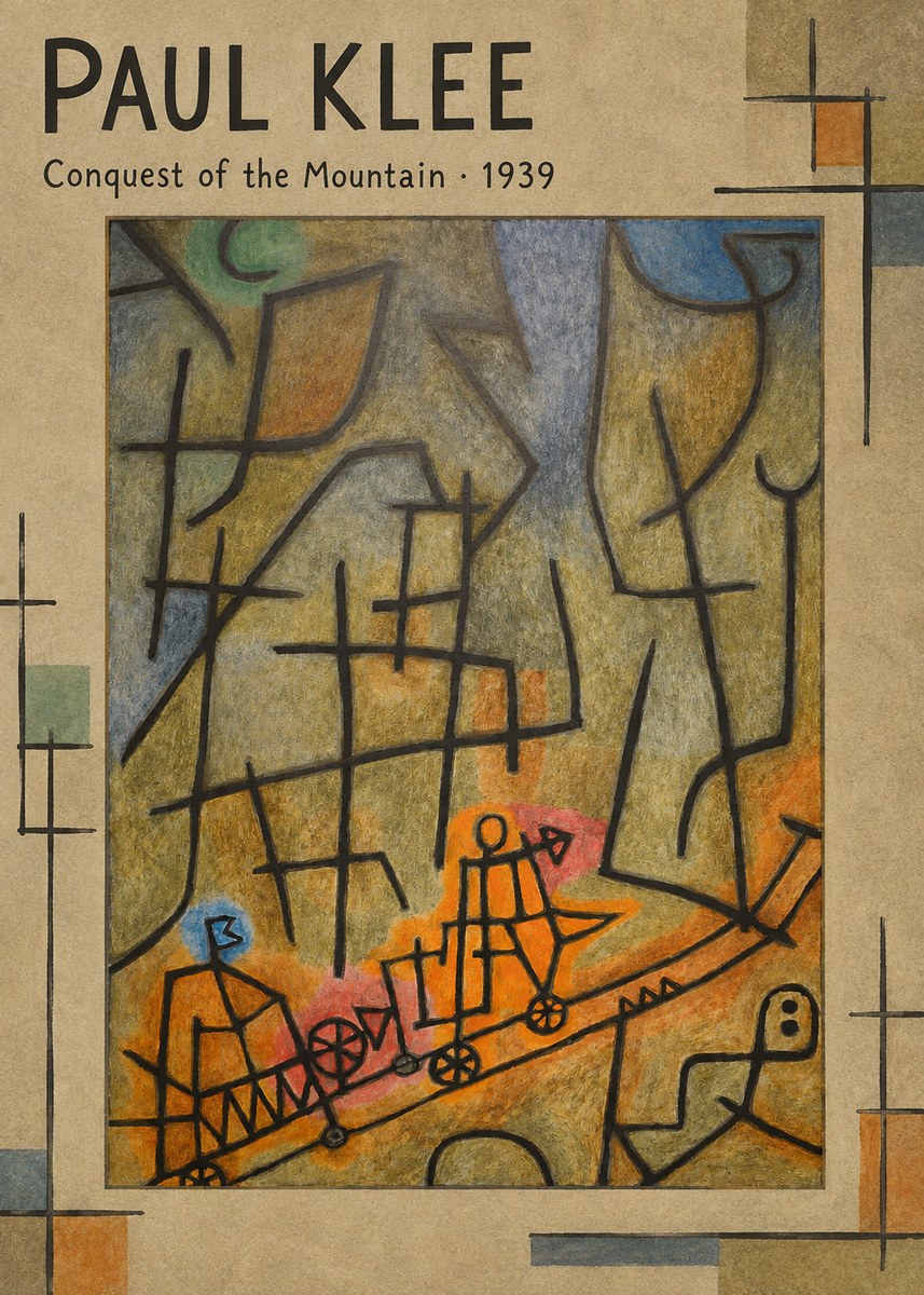 Paul Klee Conquest of the Mountain II No1 - Póster