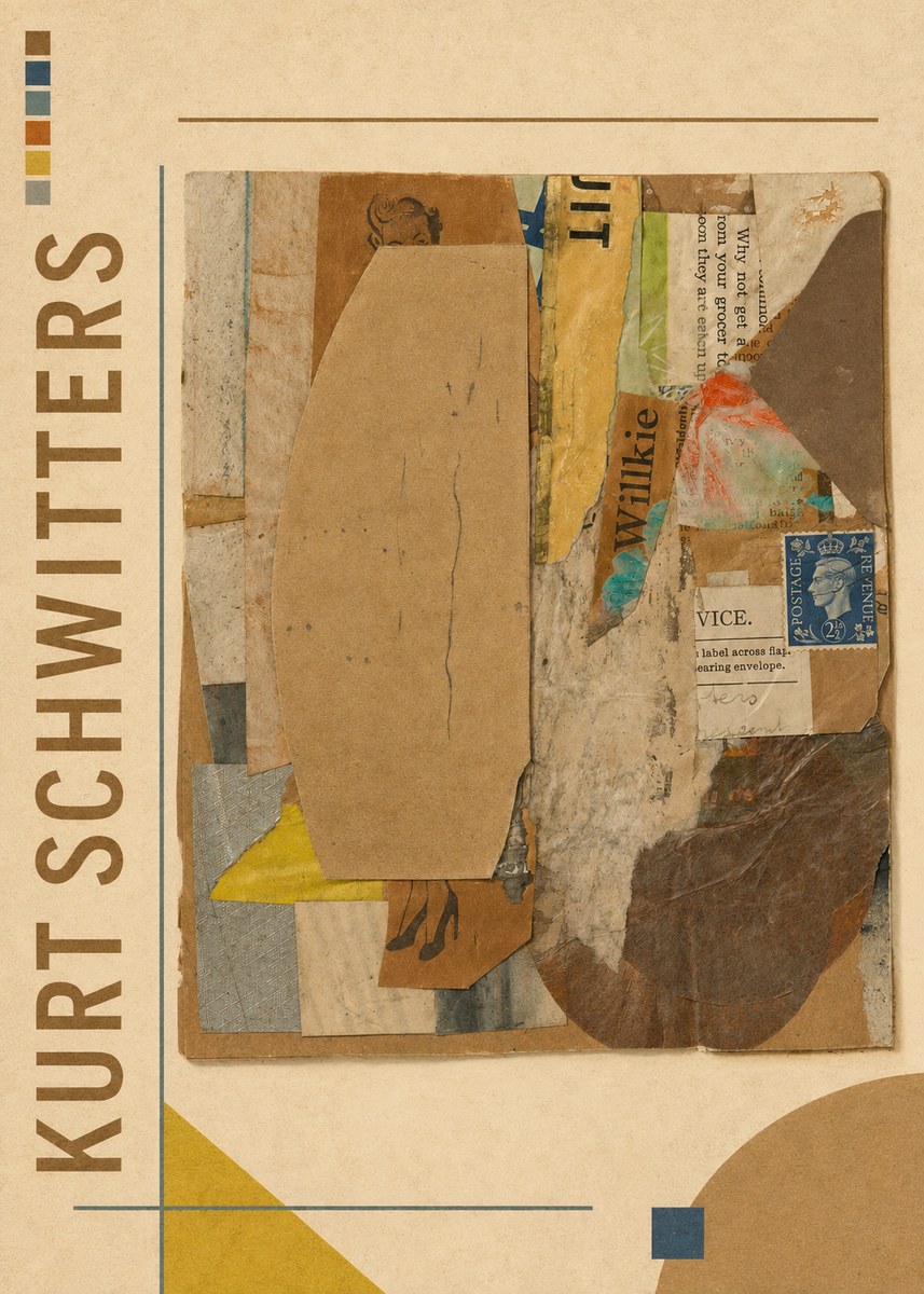 Kurt Schwitters Abstract Merz Collage No1 - Póster