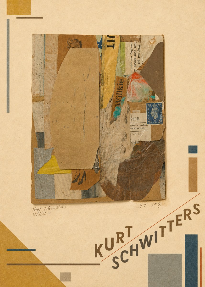 Kurt Schwitters Abstract Merz Collage No3 - Póster
