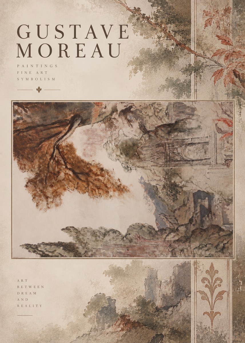 Gustave Moreau Architectural Study No6 - Póster