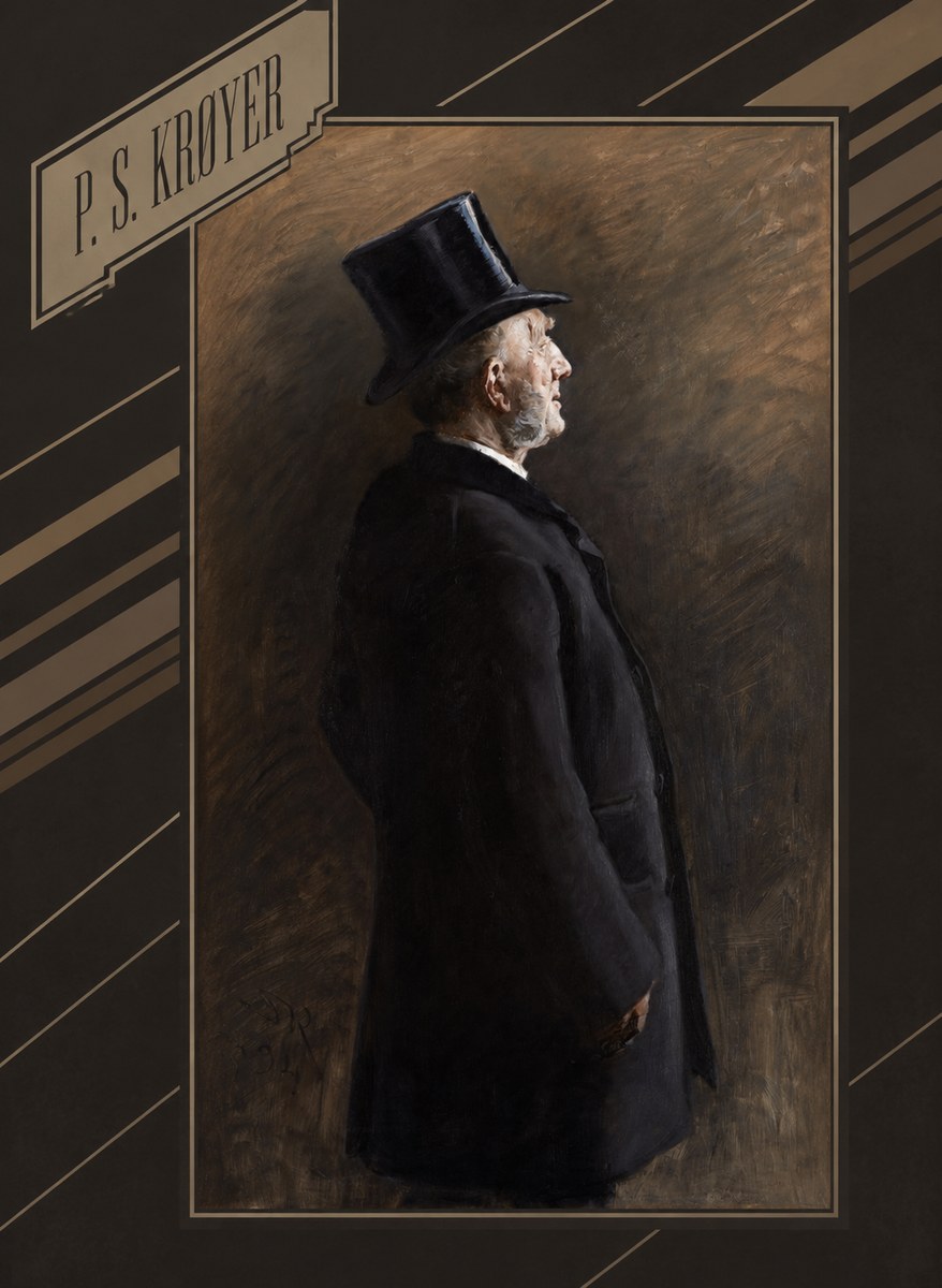 P.S. Krøyer Portrait of a Man in a Top Hat No5 - Póster