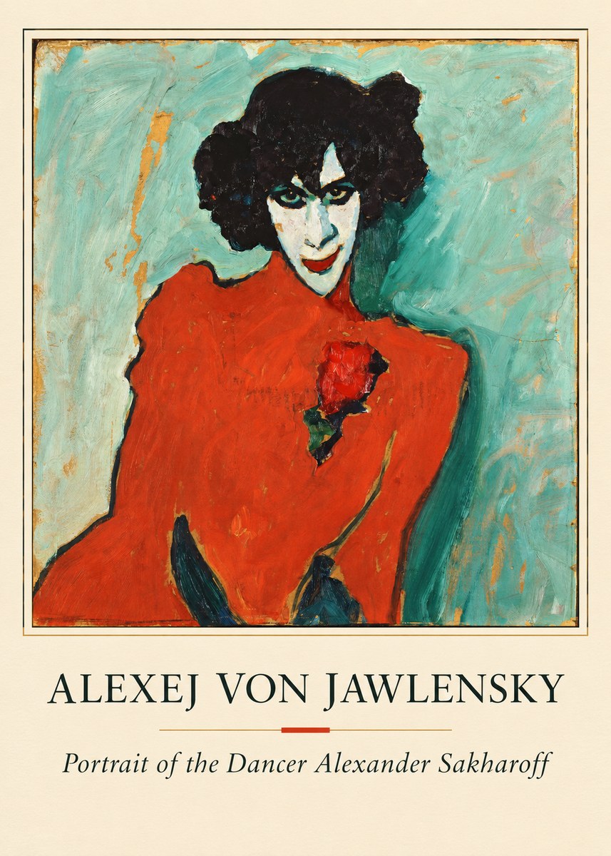 Alexej von Jawlensky Portrait of the Dancer Alexander Sakharoff No3 - Póster