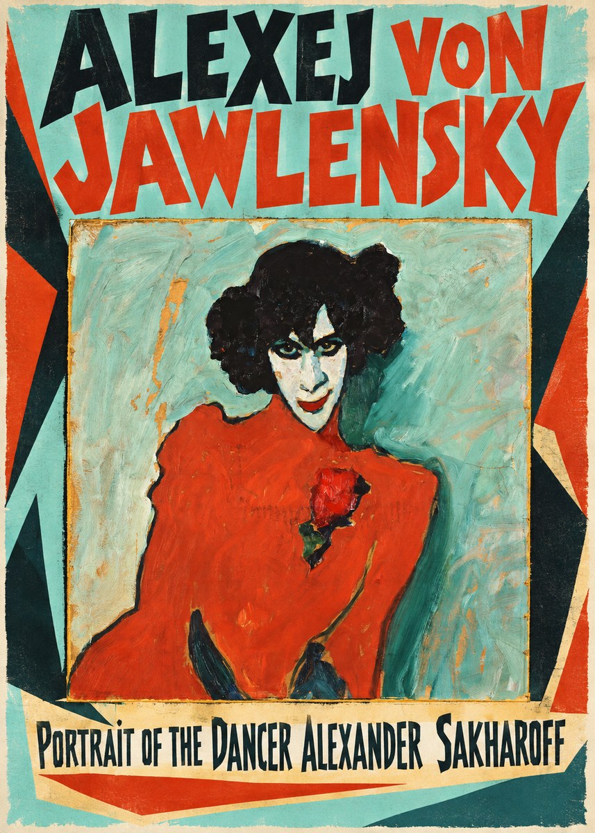 Alexej von Jawlensky Portrait of the Dancer Alexander Sakharoff No4 - Póster